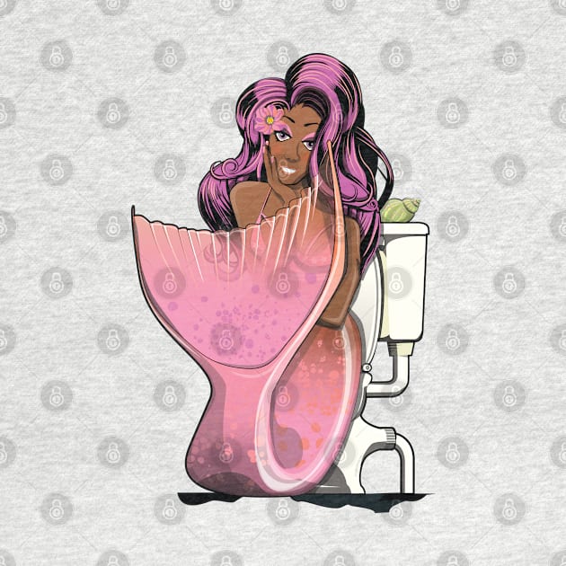 Mermaid on the Toilet by InTheWashroom